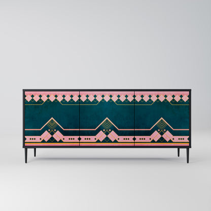 ROYAL COMPOSITION 3-dörrars skänk i svart finish