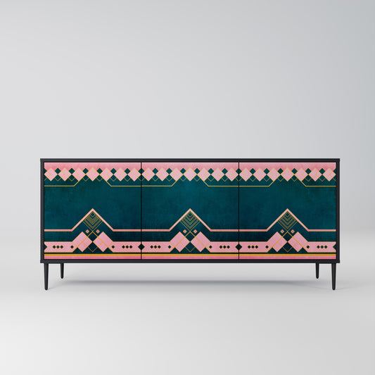 ROYAL COMPOSITION 3-dörrars skänk i svart finish