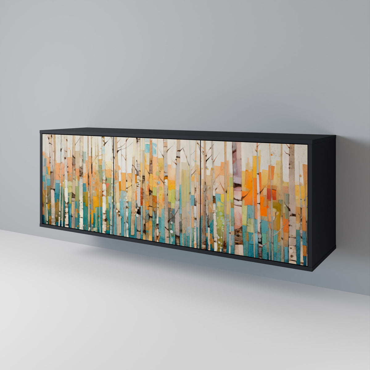 BIRCH KALEIDOSCOPE Skänk med tre dörrar