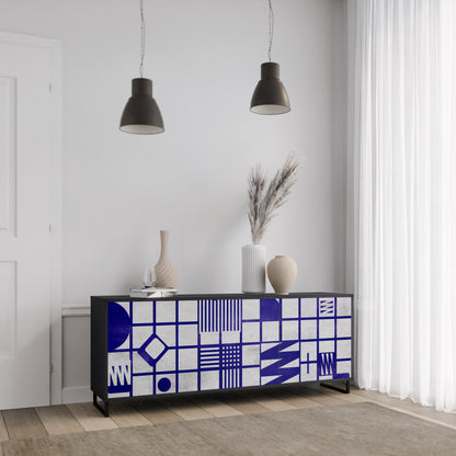 THE RIGHT PLACES 3-Door Sideboard in Black Finish