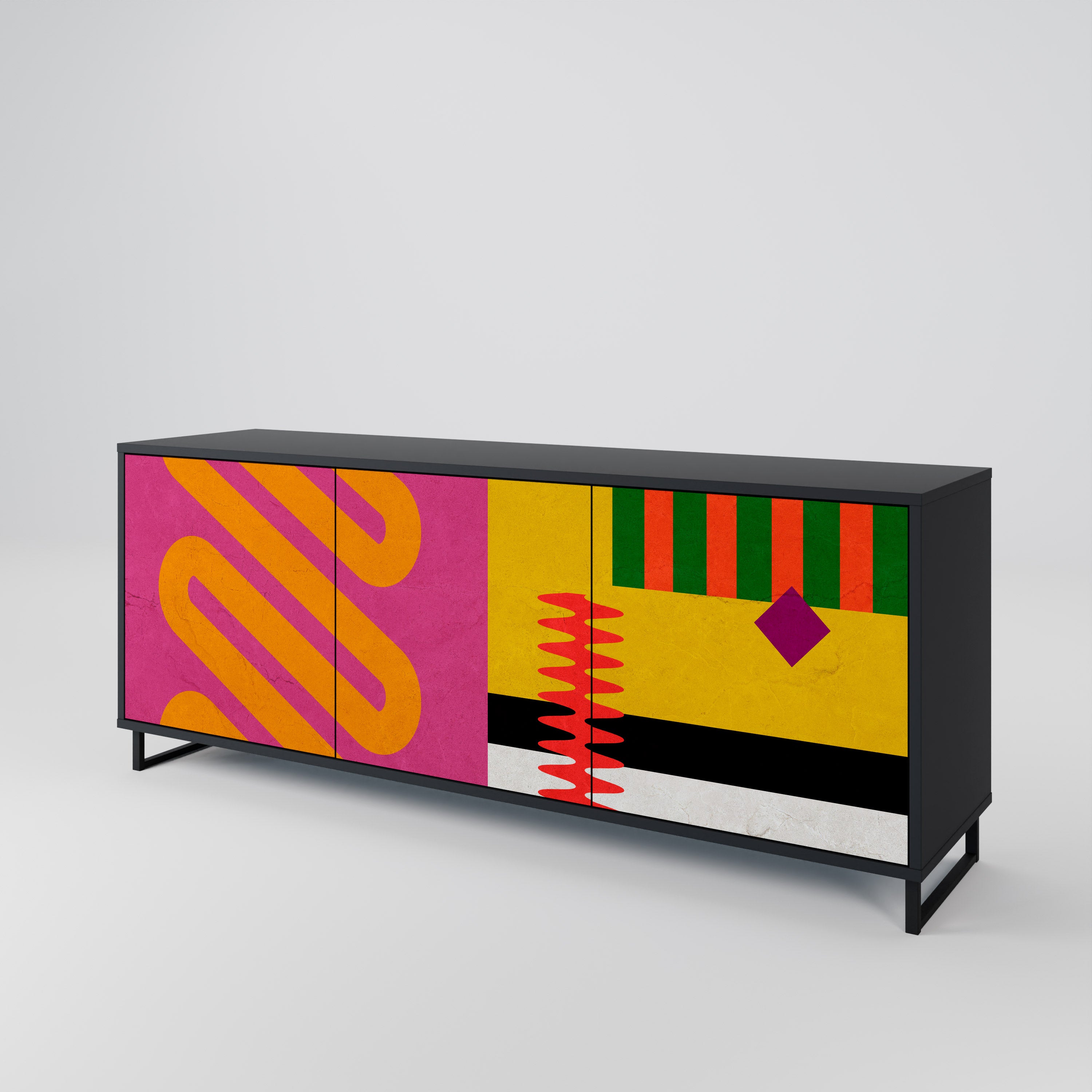 VIVID ART 3-dörrars skänk i svart finish