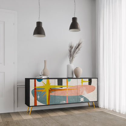 INTERSTELLAR VIBES 3-Door Sideboard in Black Finish
