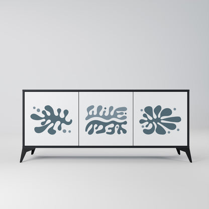 WONDERLAND VEGETATION 3-Door Sideboard in Black Finish