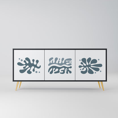 WONDERLAND VEGETATION 3-Door Sideboard in Black Finish