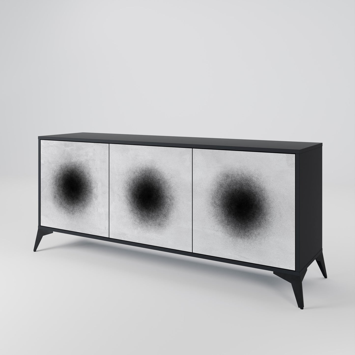 BLACK HOLE Skänk med tre dörrar