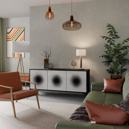 BLACK HOLE 3-Door Sideboard in Black Finish