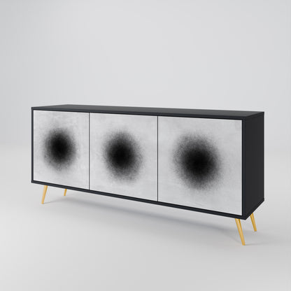 BLACK HOLE Skänk med tre dörrar