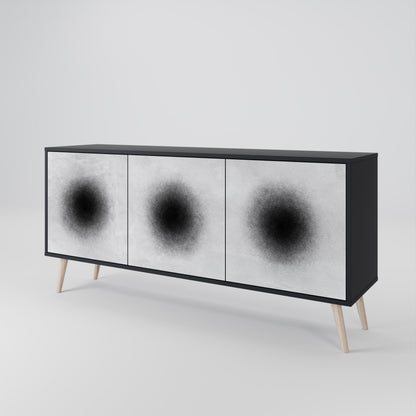 BLACK HOLE Skänk med tre dörrar