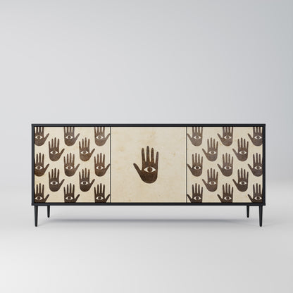 SEE MORE 3-Door Sideboard in Black Finish