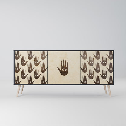 SEE MORE 3-Door Sideboard in Black Finish