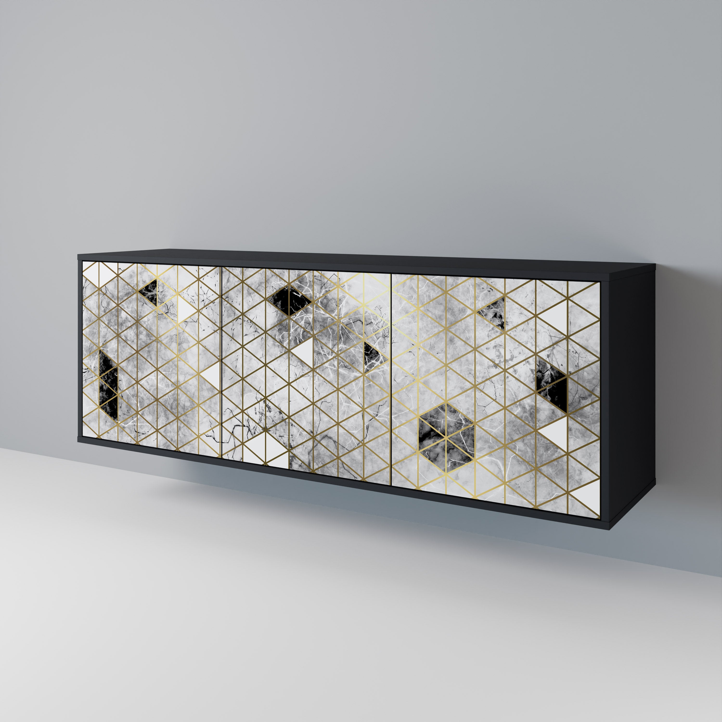 ASHEN ARIA Skänk med tre dörrar