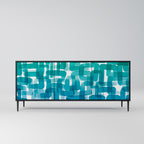 TURQUOISE RECTANGLES 3-Door Sideboard