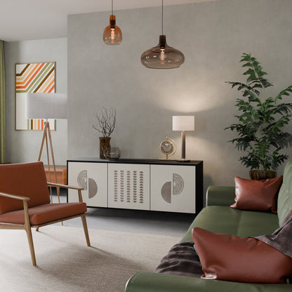 HARMONY ESSENCE 3-dörrars skänk i svart finish