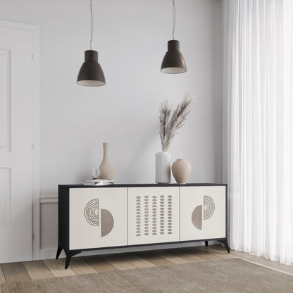 HARMONY ESSENCE 3-dörrars skänk i svart finish