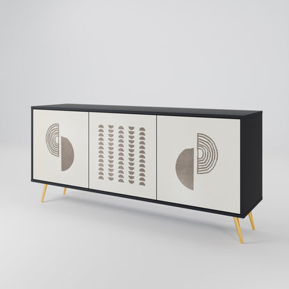 HARMONY ESSENCE 3-dörrars skänk i svart finish