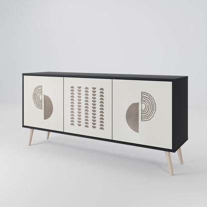 HARMONY ESSENCE 3-dörrars skänk i svart finish