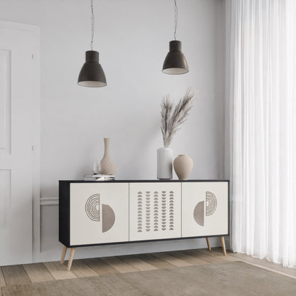 HARMONY ESSENCE 3-dörrars skänk i svart finish