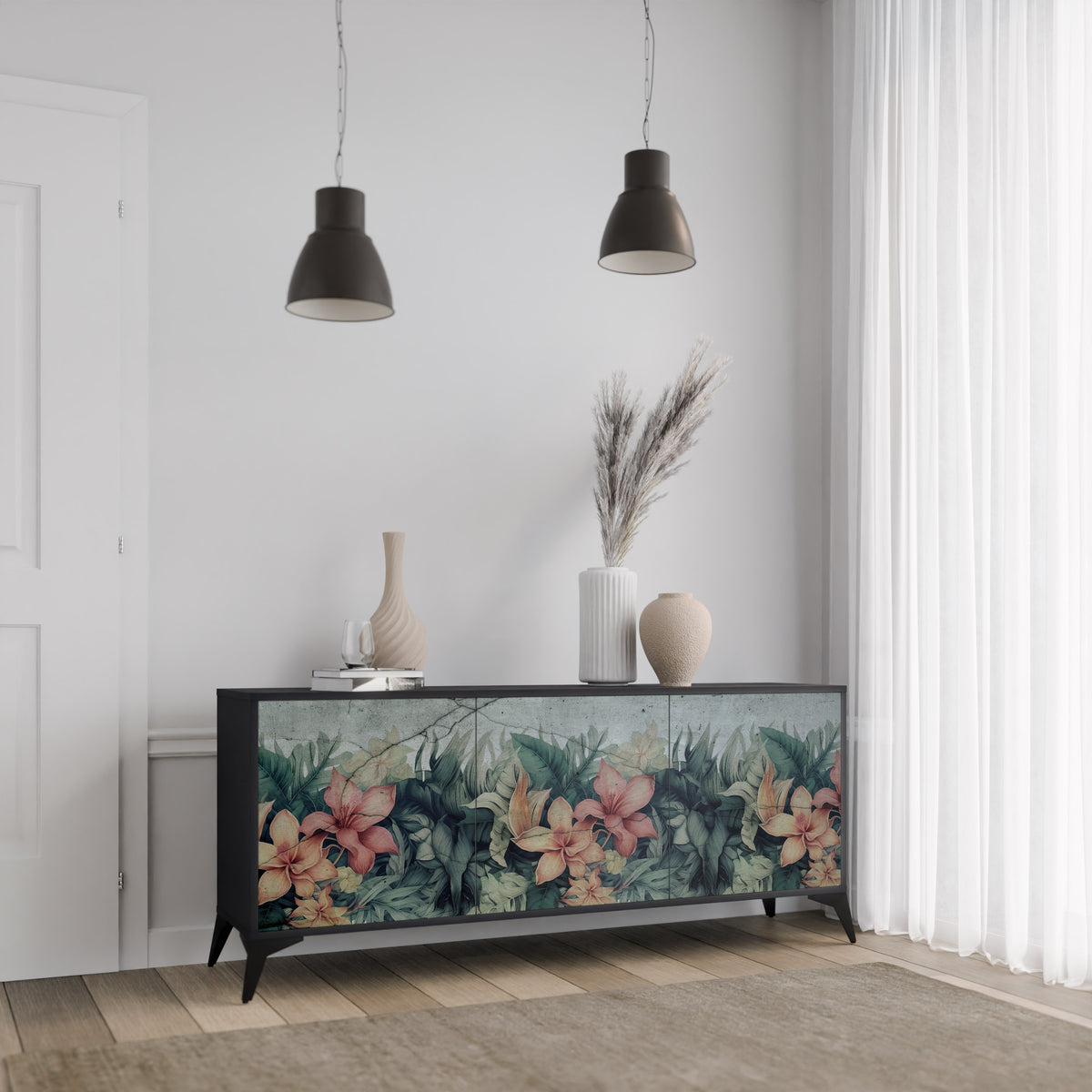 HEAVENLY BLOOM Skänk med tre dörrar