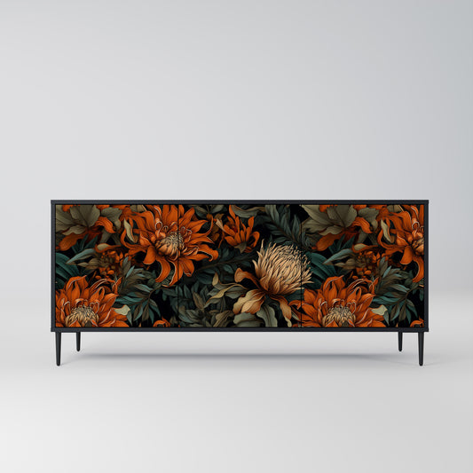 DAWN BLOOM 3-dörrars skänk i svart finish