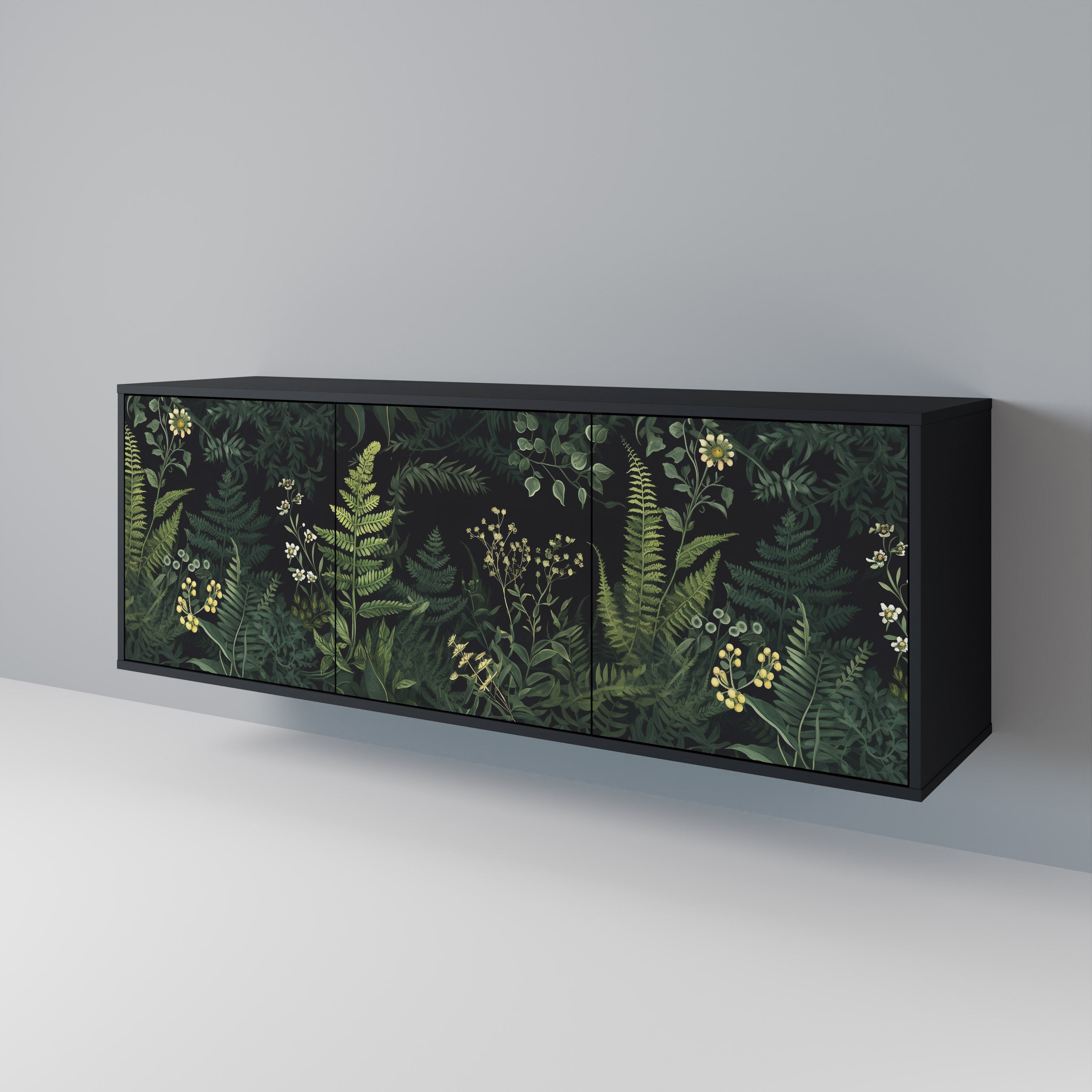 FERN FLOWERS Skänk med tre dörrar