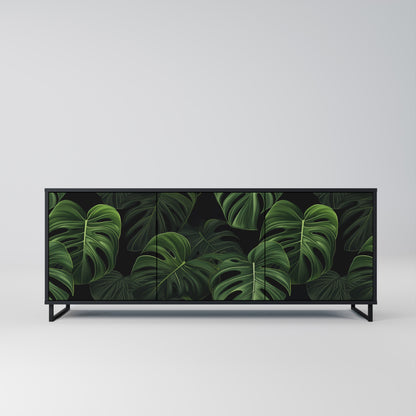 INFINITE MONSTERA 3-dörrars skänk i svart finish