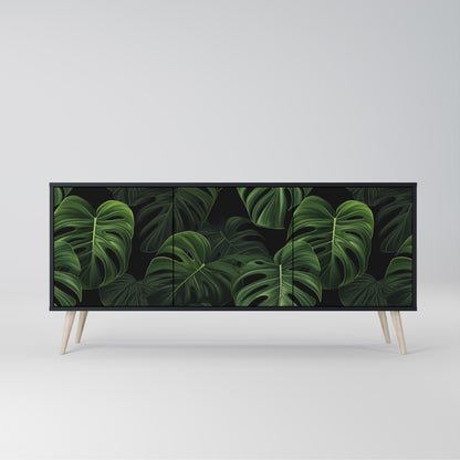 INFINITE MONSTERA 3-dörrars skänk i svart finish