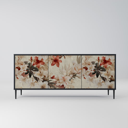 PETAL HARMONY 3-dörrars skänk i svart finish