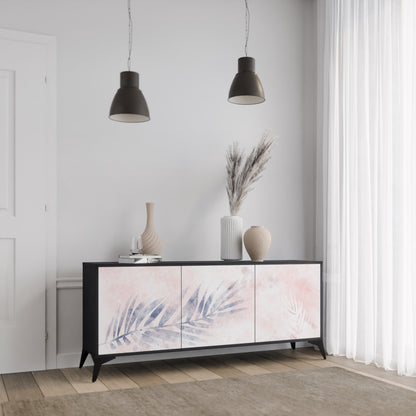 TIDLÖS FLOAT 3-dörrars skänk i svart finish