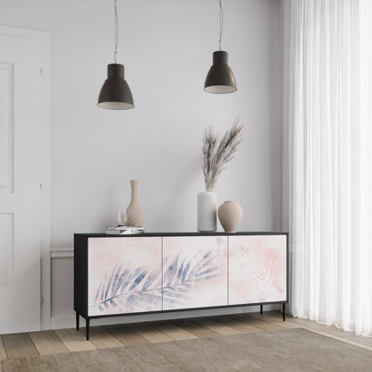 TIDLÖS FLOAT 3-dörrars skänk i svart finish