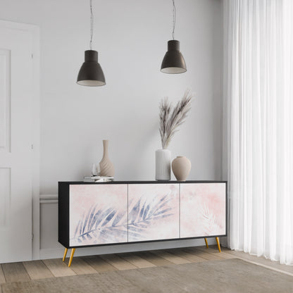 TIDLÖS FLOAT 3-dörrars skänk i svart finish
