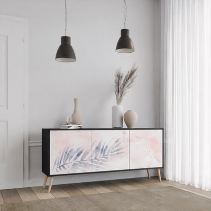 TIDLÖS FLOAT 3-dörrars skänk i svart finish