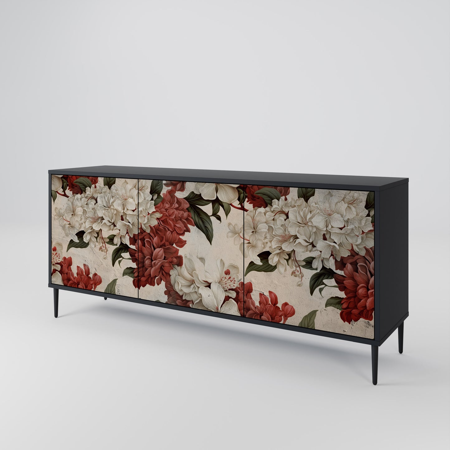 EPHEMERAL DAYS 3-Door Sideboard in Black Finish