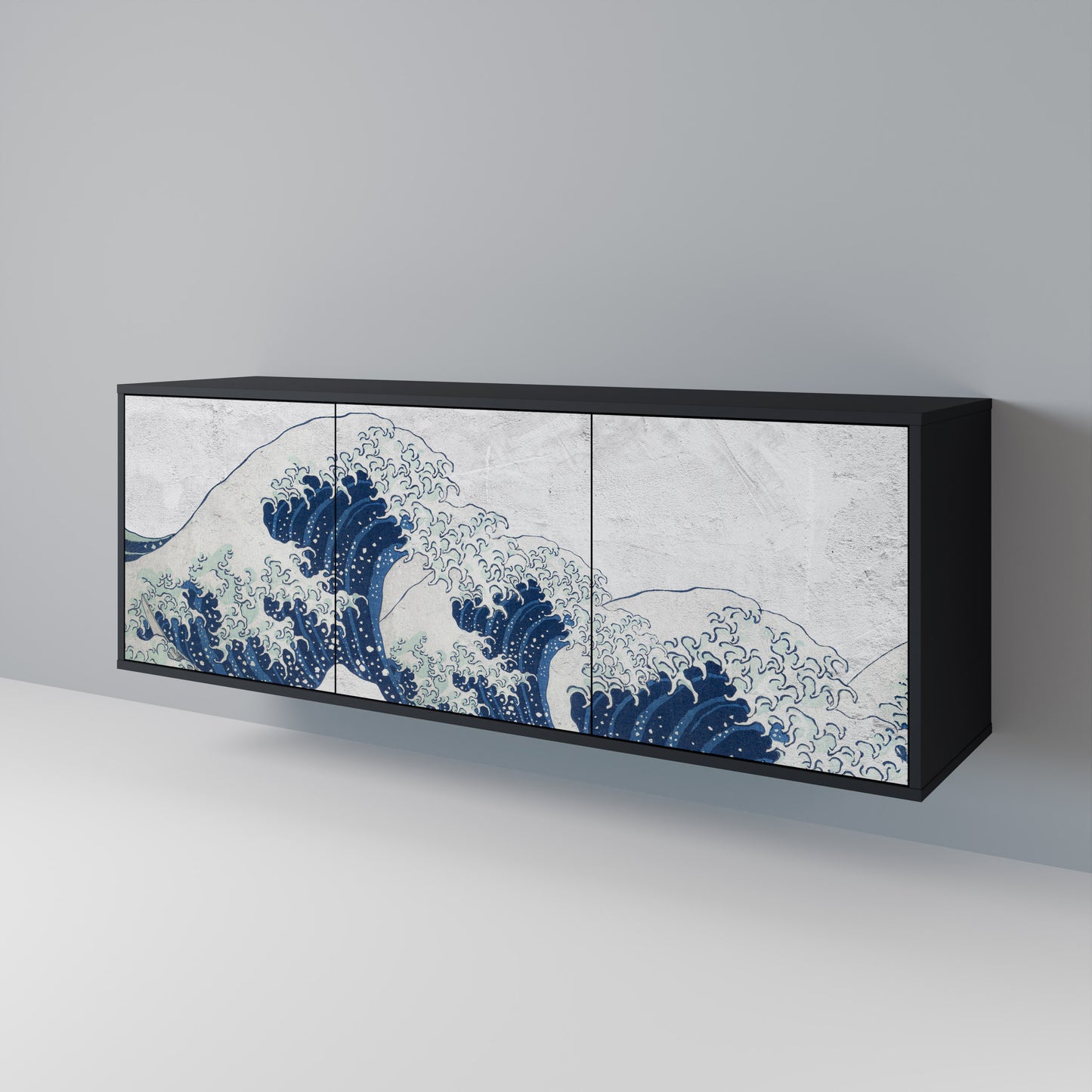 THE GREAT WAVE AT KANAGAWA Skänk med tre dörrar