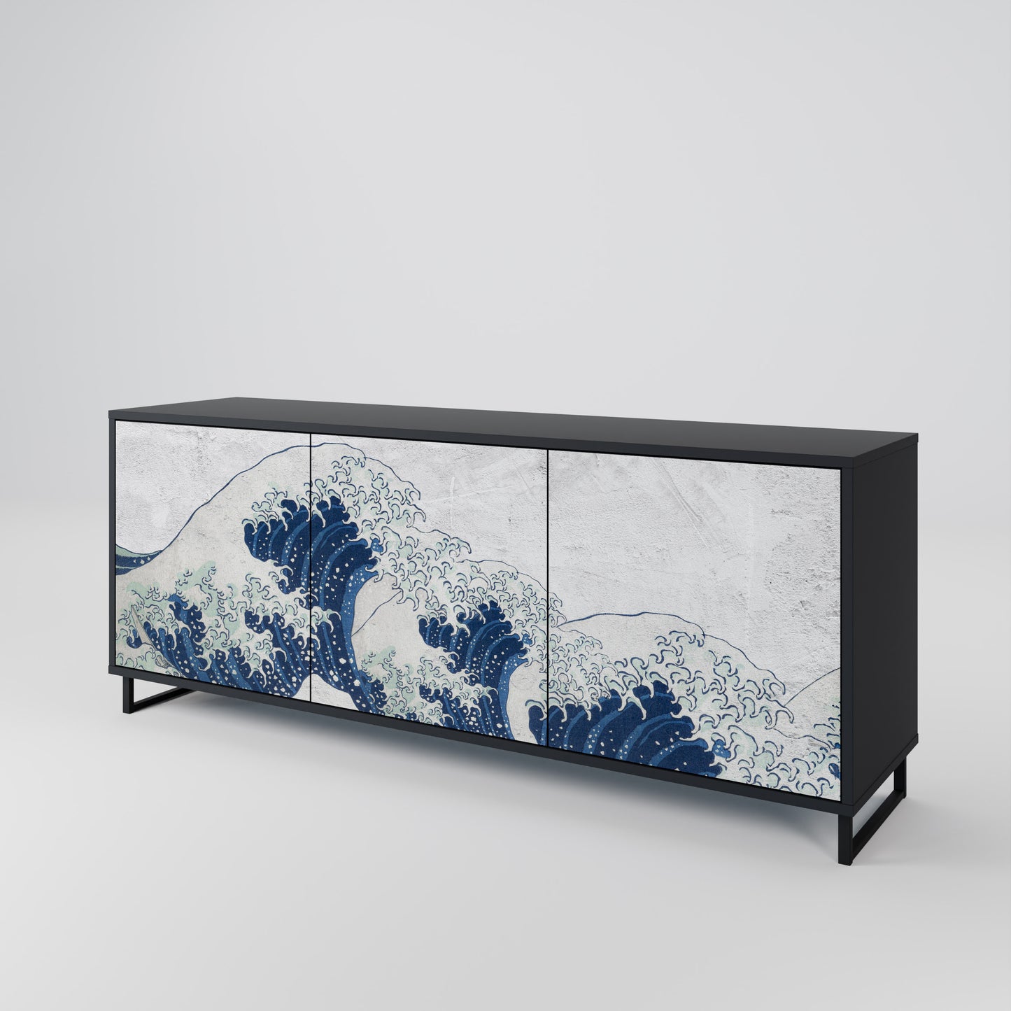 THE GREAT WAVE AT KANAGAWA Skänk med tre dörrar
