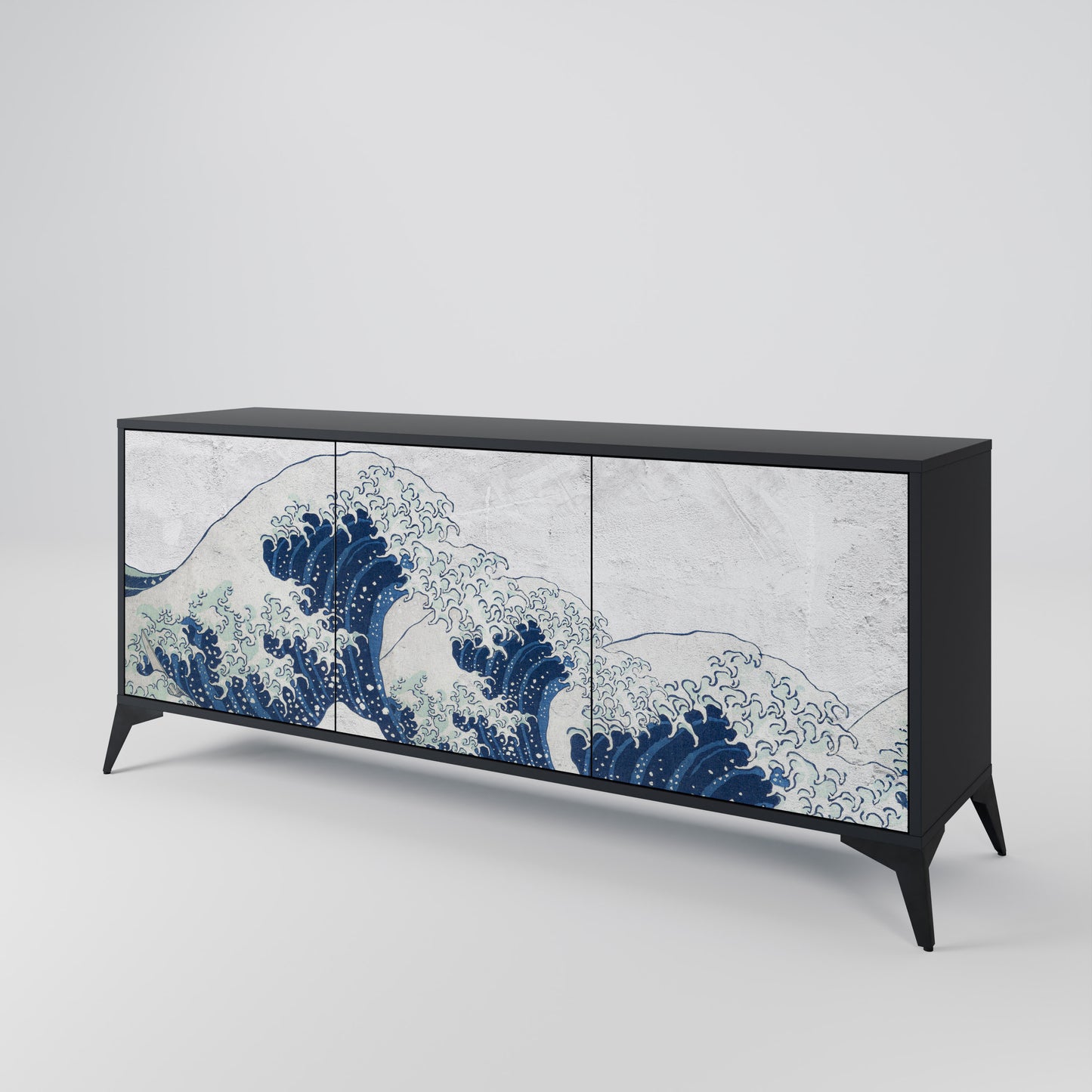 THE GREAT WAVE AT KANAGAWA Skänk med tre dörrar