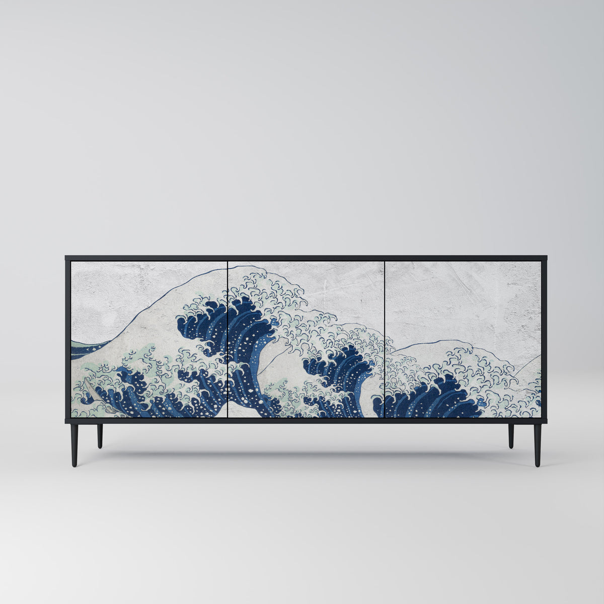 THE GREAT WAVE AT KANAGAWA Skänk med tre dörrar