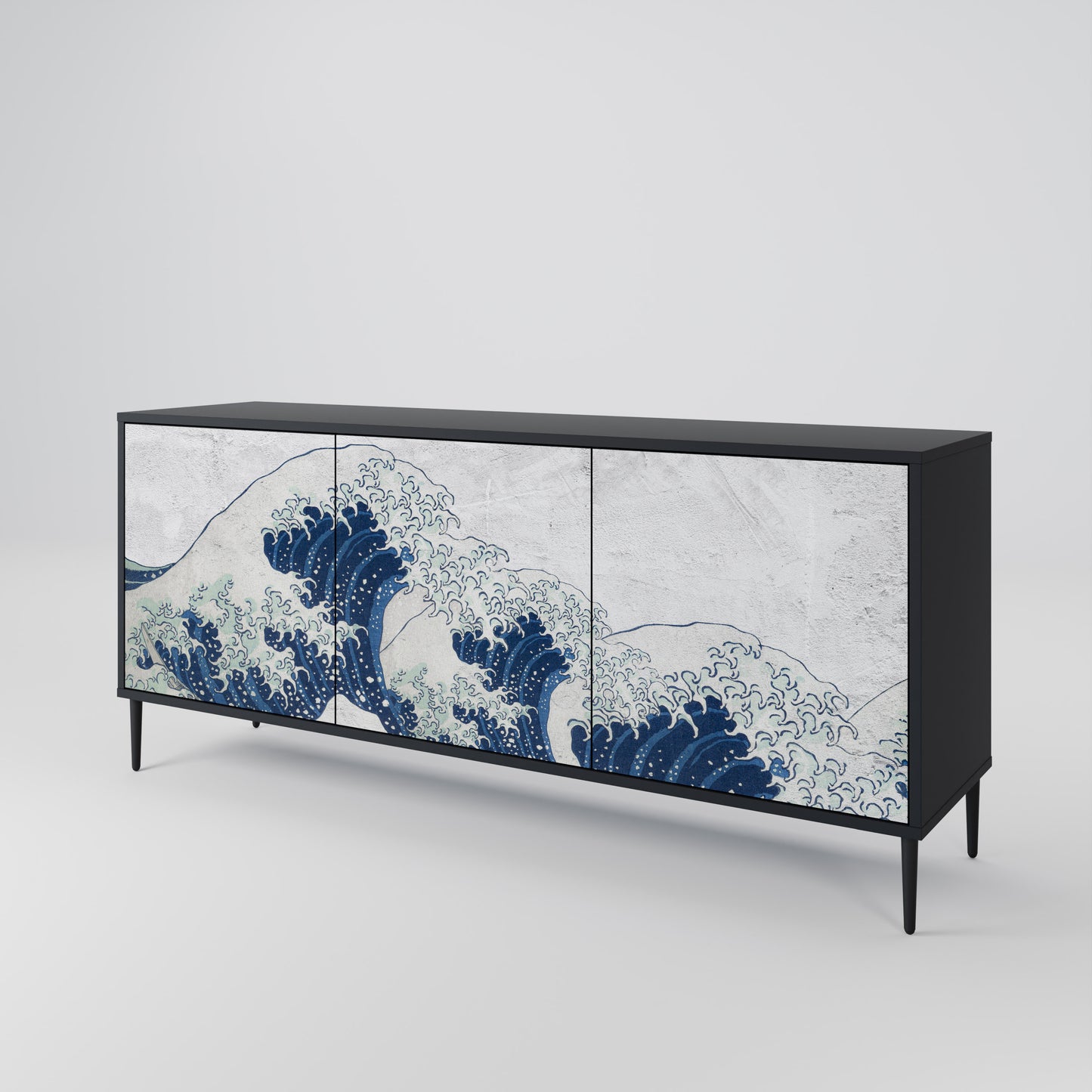 THE GREAT WAVE AT KANAGAWA Skänk med tre dörrar