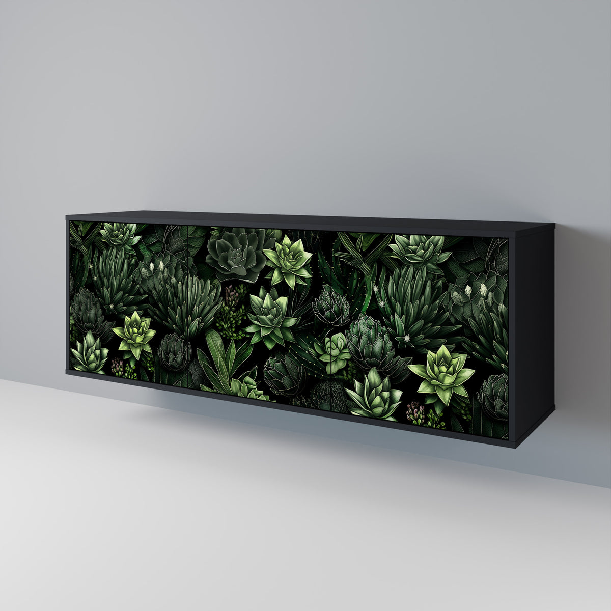 SUCCULENT JUNGLE Skänk med tre dörrar