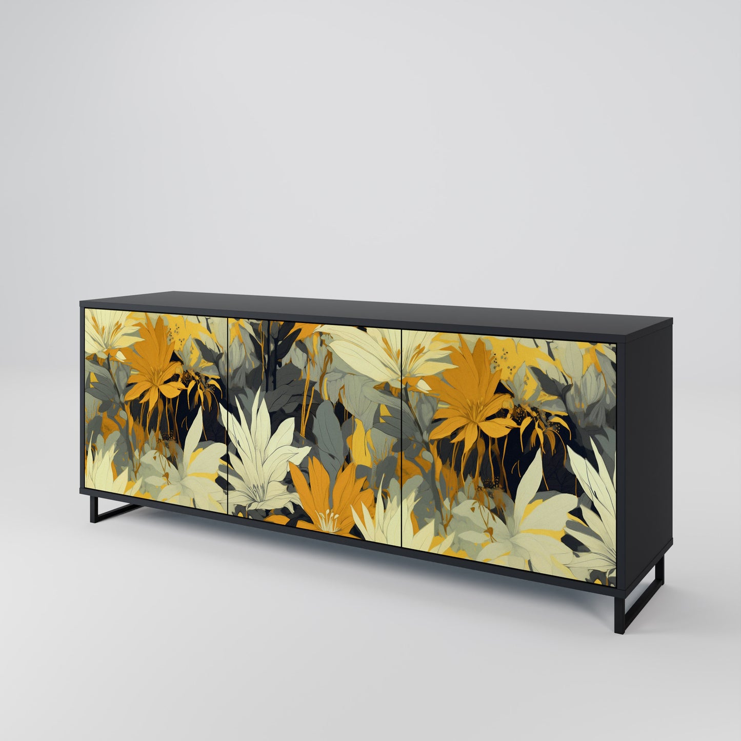SUNKISSED LILY 3-dörrars skänk i svart finish