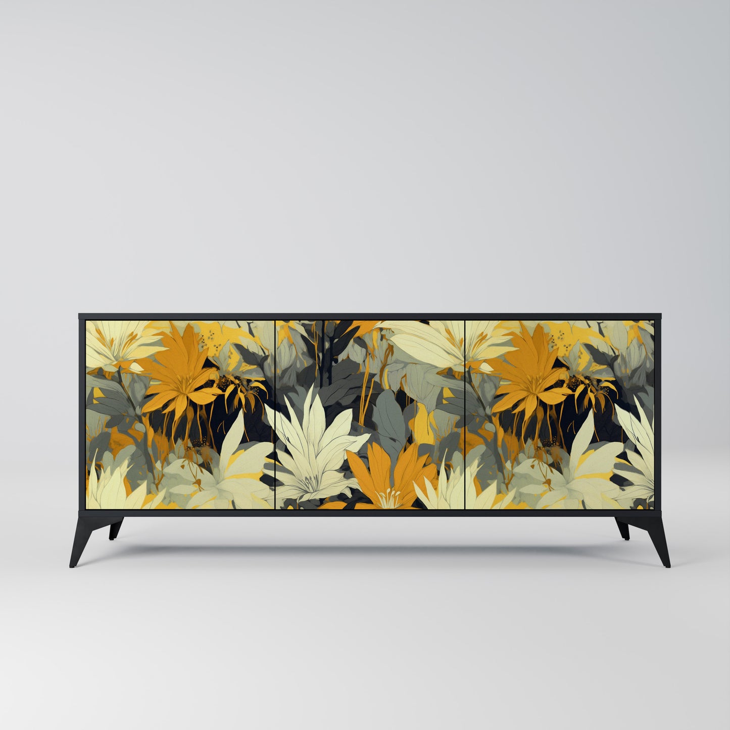 SUNKISSED LILY 3-dörrars skänk i svart finish
