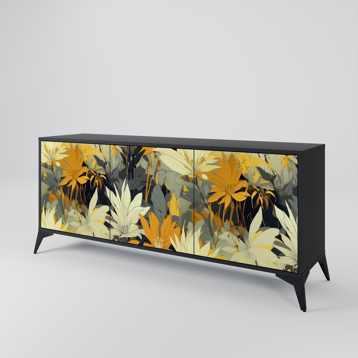 SUNKISSED LILY 3-dörrars skänk i svart finish