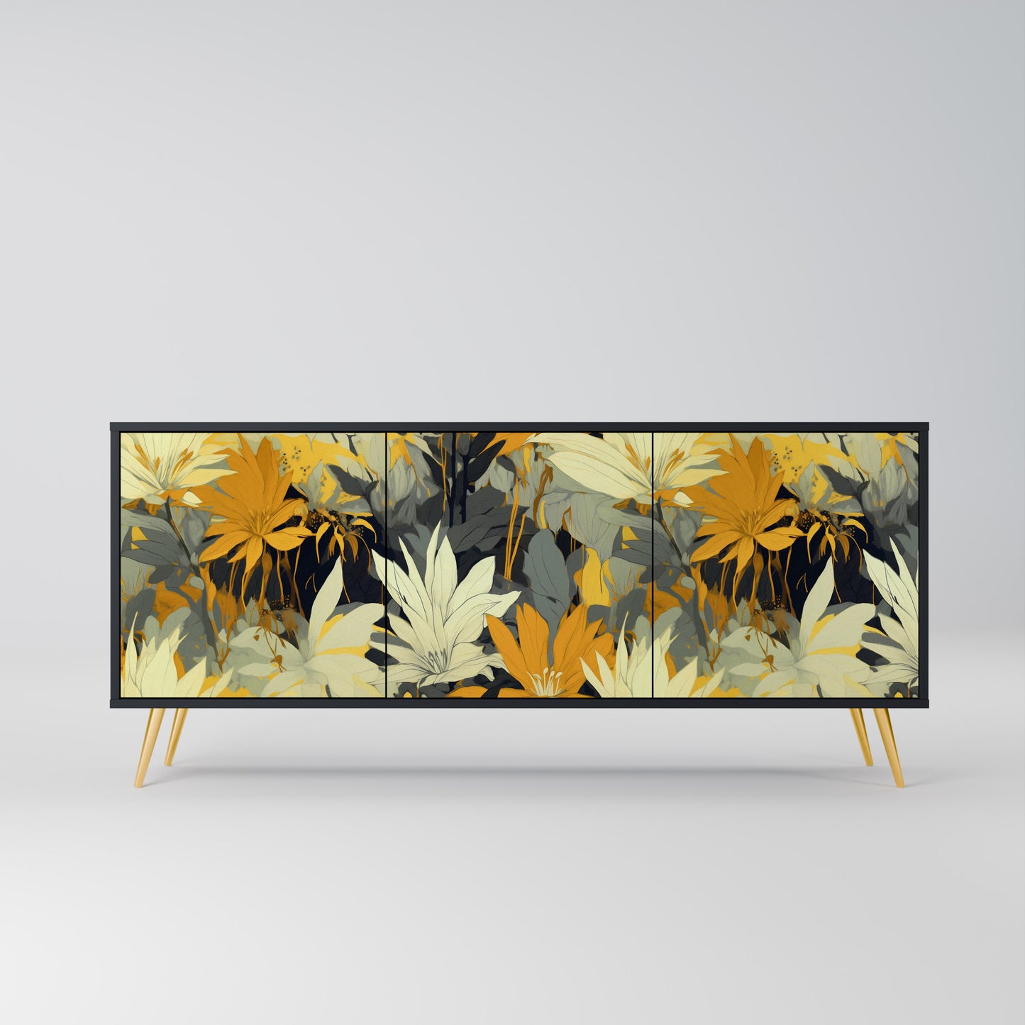 SUNKISSED LILY 3-dörrars skänk i svart finish
