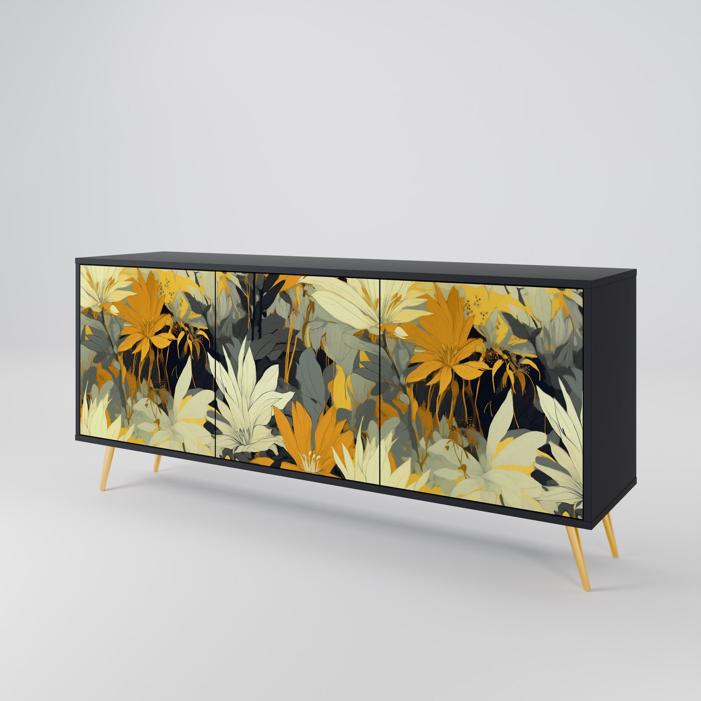 SUNKISSED LILY 3-dörrars skänk i svart finish