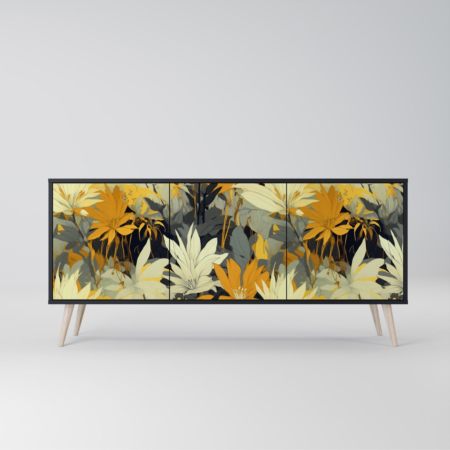 SUNKISSED LILY 3-dörrars skänk i svart finish