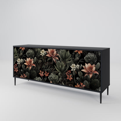 SECRET VERDURE 3-dörrars skänk i svart finish