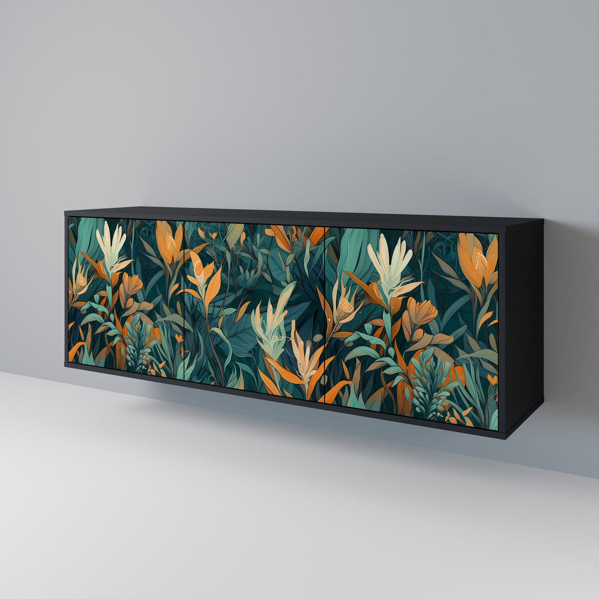 FLORAL SERENITY Skänk med tre dörrar