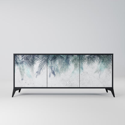 PALM VEIL 3-dörrars skänk i svart finish