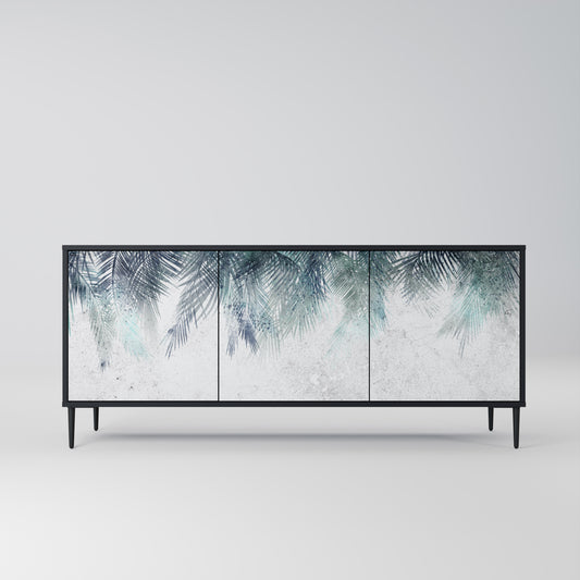 PALM VEIL 3-dörrars skänk i svart finish