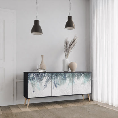 PALM VEIL 3-dörrars skänk i svart finish