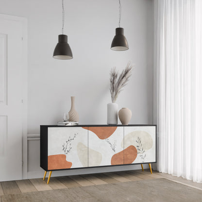 TRANQUIL TWIG 3-dörrars skänk i svart finish